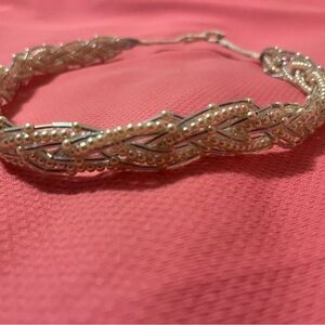 Delicate Braided Pearl Bridal Headband